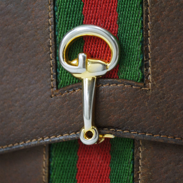 OLD Gucci　ビット留め具シェリー長財布（茶/ピグスキン）
