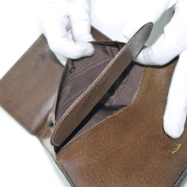 OLD Gucci　ビット留め具シェリー長財布（茶/ピグスキン）