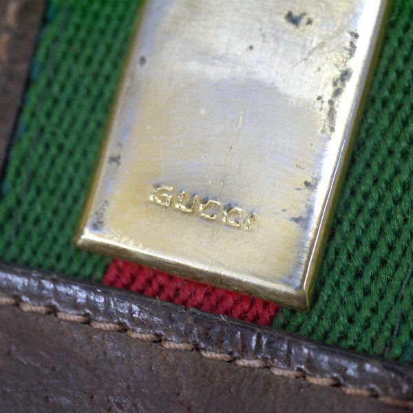 OLD Gucci　ビット留め具シェリー長財布（茶/ピグスキン）
