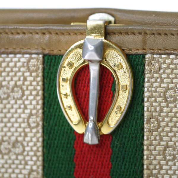 OLD Gucci  マイクロGG ジャガード２つ折れ財布（明茶）