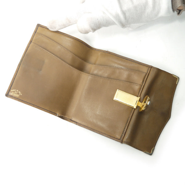 OLD Gucci  マイクロGG ジャガード２つ折れ財布（明茶）