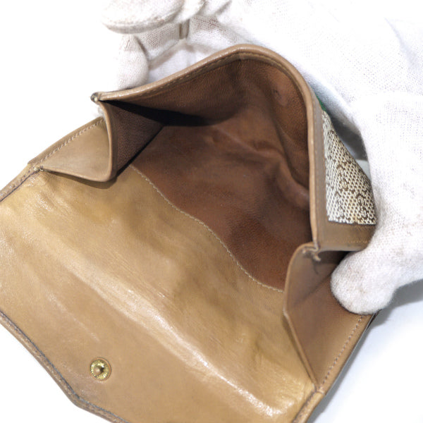 OLD Gucci  マイクロGG ジャガード２つ折れ財布（明茶）