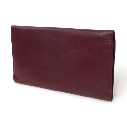 OLD Gucci 総革ホースビット金具長財布（ボルドー）