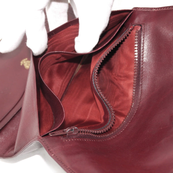 OLD Gucci 総革ホースビット金具長財布（ボルドー）