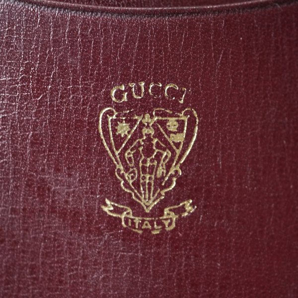 OLD Gucci 総革ホースビット金具長財布（ボルドー）