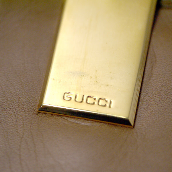 OLD Gucci  70s筆記体ロゴ マイクロGG折財布（明茶）