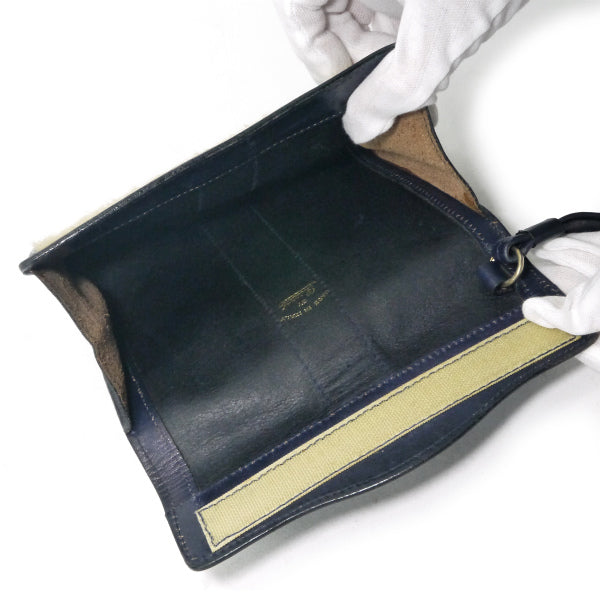 OLD Gucci スエードシェリー ミニクラッチバッグ（濃紺）