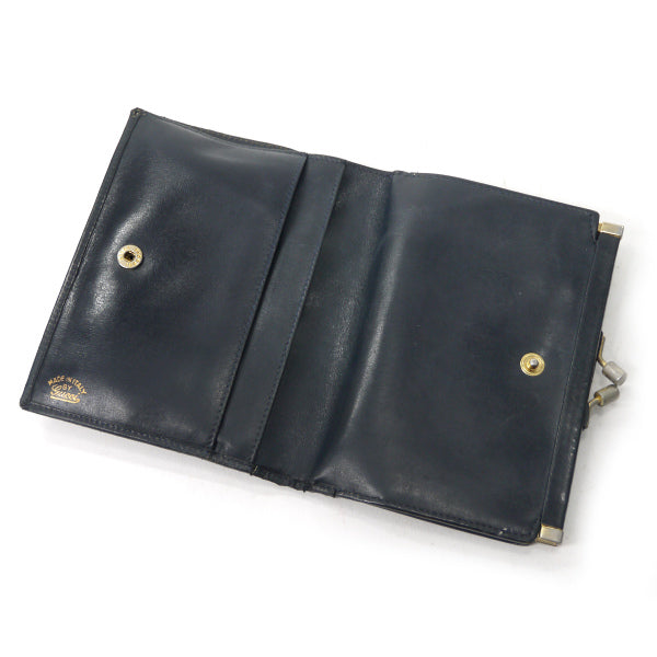 OLD Gucci がま口GG柄 折財布（青）