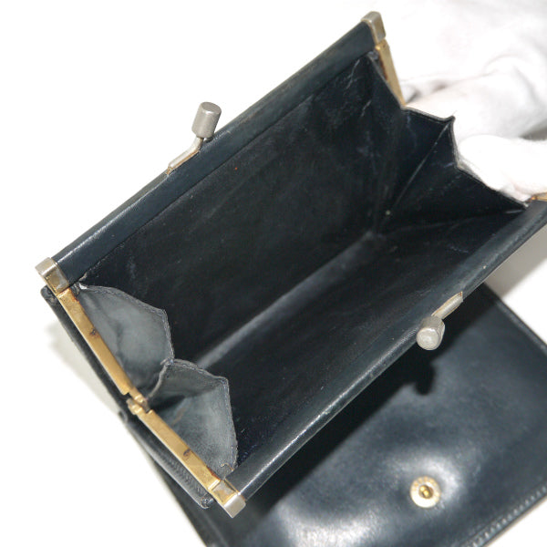 OLD Gucci がま口GG柄 折財布（青）