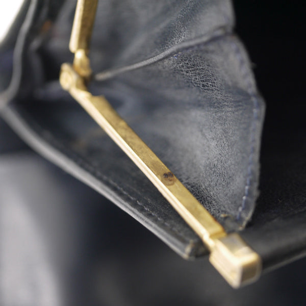 OLD Gucci がま口GG柄 折財布（青）