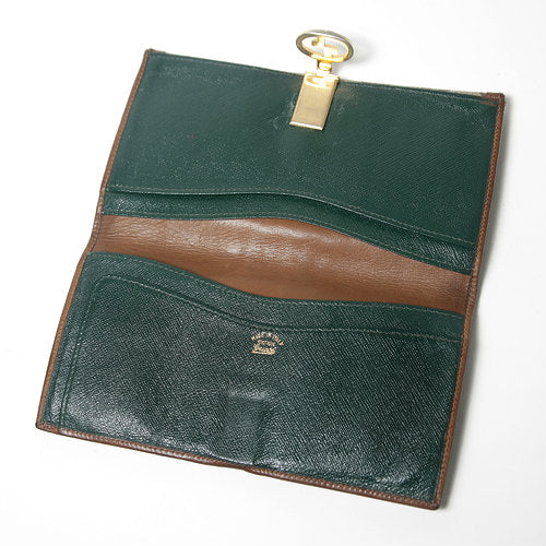 OLD　Gucci　長財布（茶　シェリーライン）