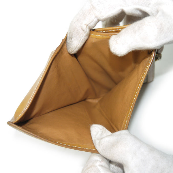 OLD Gucci マイクロGG２つ折れがま口ミドル財布（キャメル）