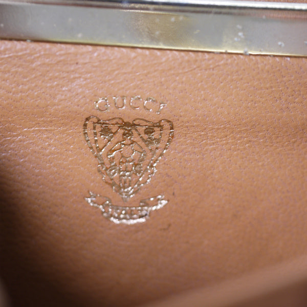 OLD Gucci 総革がま口財布（キャメル）