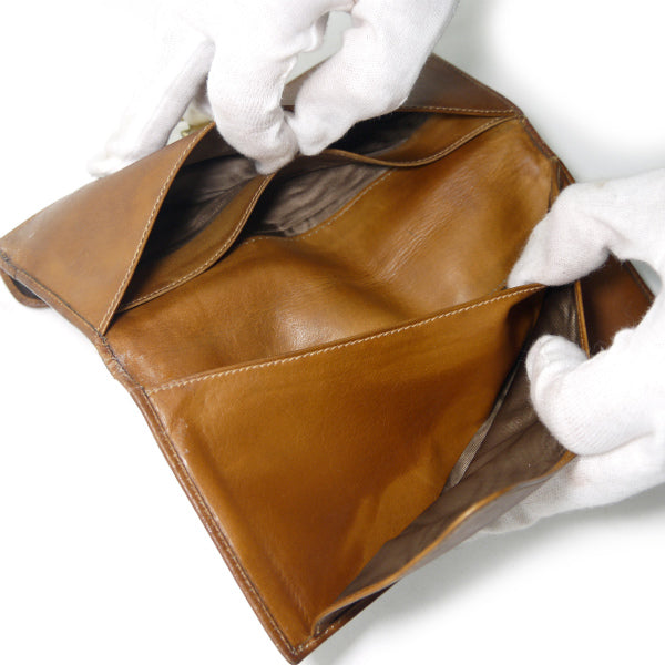 OLD Gucci 流れ星柄 GG留め具長財布（茶）