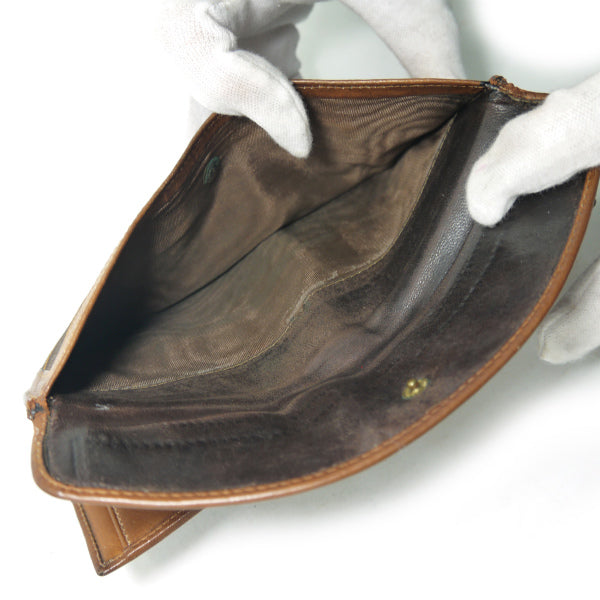 OLD Gucci 流れ星柄 GG留め具長財布（茶）