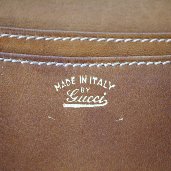 OLD Gucci 流れ星柄 GG留め具長財布（茶）