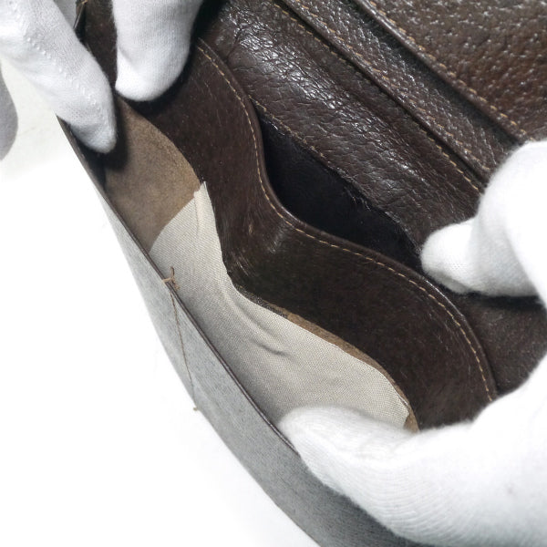 OLD Gucci 70s クリスタルGG ハーフムーン財布（茶）