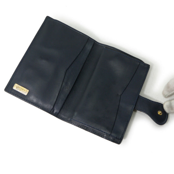 OLD Gucci マイクロGG２つ折れがま口ミドル財布（青）