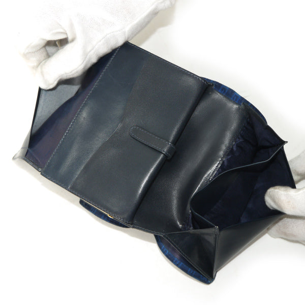 OLD Gucci 激レア!!スクエアGGスエードがま口財布（青）