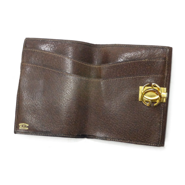 OLD Gucci　GG留め具シェリー折財布（茶）