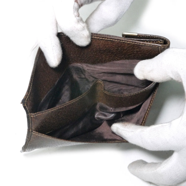 OLD Gucci　GG留め具シェリー折財布（茶）