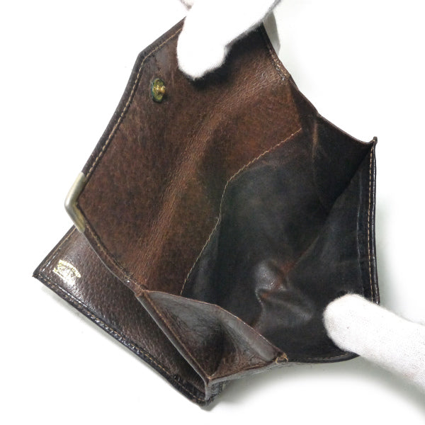 OLD Gucci　GG留め具シェリー折財布（茶）