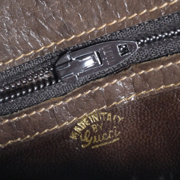 OLD Gucci  デットストック！ハーフムーンジャガード財布（茶/箱付き）