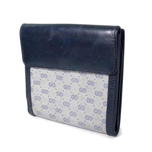 OLD Gucci マイクロGG２つ折り財布（青）