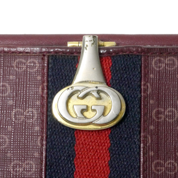 OLD Gucci　マイクロGGシェリー２つ折り財布（ボルドー）