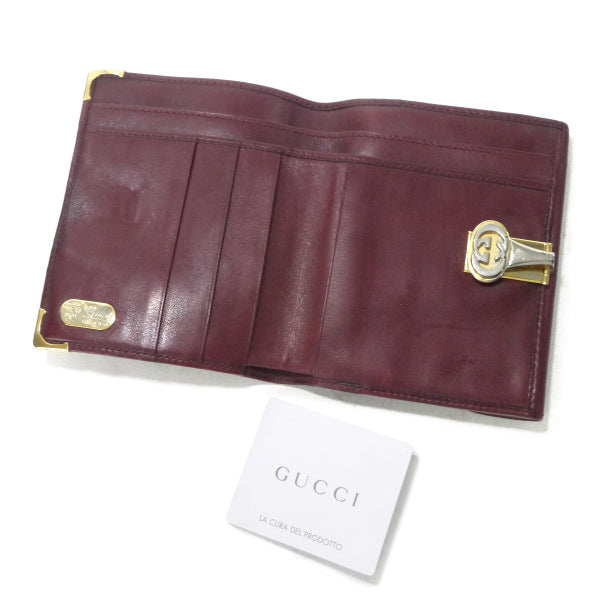 OLD Gucci　マイクロGGシェリー２つ折り財布（ボルドー）
