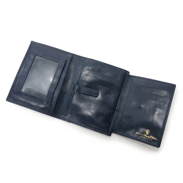 OLD Gucci　アクセコ!!シェリーWホック折財布（青）