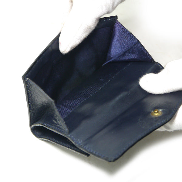 OLD Gucci　アクセコ!!シェリーコンパクト折財布（青）