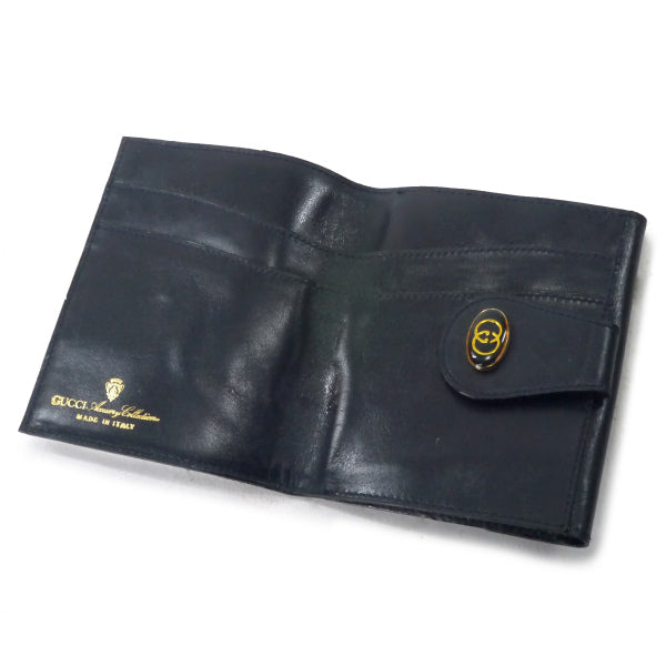 OLD Gucci　アクセコ!!シェリーコンパクト折財布（青）