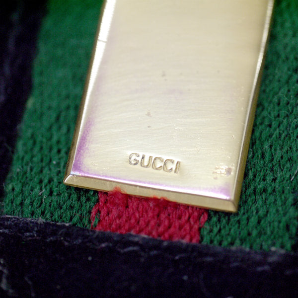 OLD Gucci　ビット留具シェリースエード長財布（黒）
