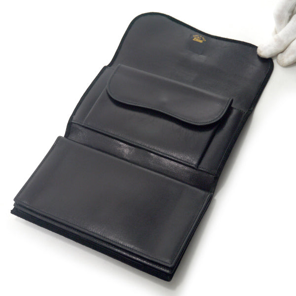 OLD Gucci　ビット留具シェリースエード長財布（黒）