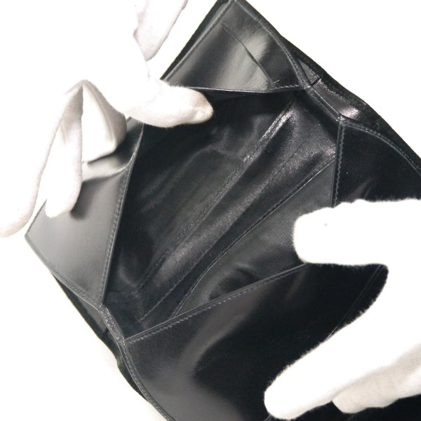 OLD Gucci　ビット留具シェリースエード長財布（黒）