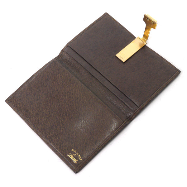 OLD Gucci　シェリー カードケース（茶）