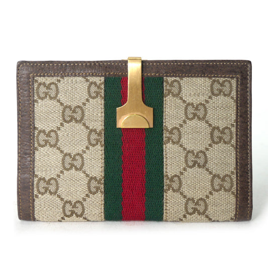 OLD Gucci　シェリー カードケース（茶）