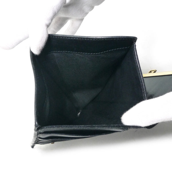 OLD Gucci　総革GGがま口長財布（黒）