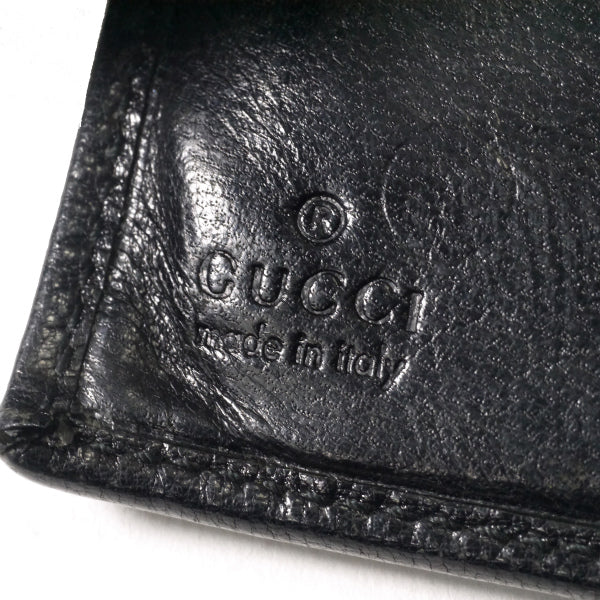 OLD Gucci　総革GGがま口長財布（黒）
