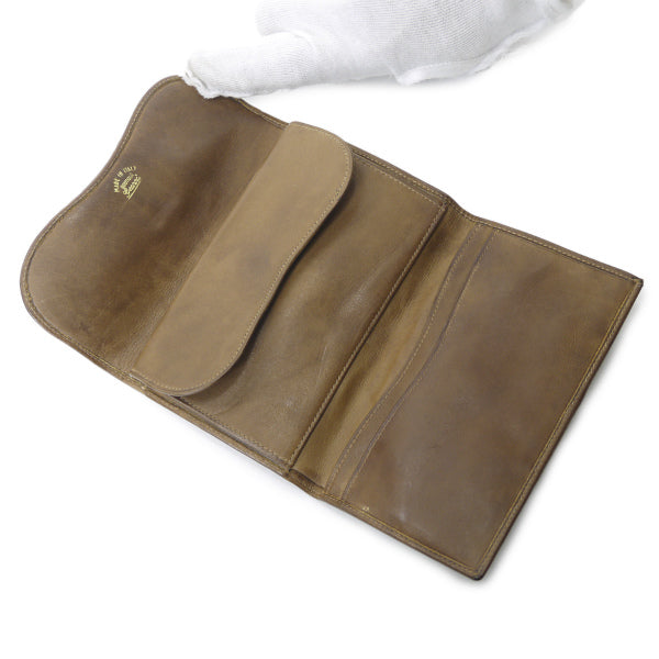 OLD Gucci　シェリーGG金具ミドル財布（茶）