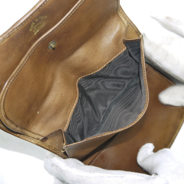 OLD Gucci　シェリーGG金具ミドル財布（茶）