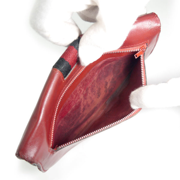 OLD Gucci  総革シェリー ハーフムーン財布（ボルドー）