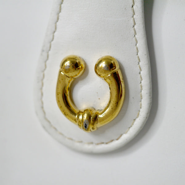 OLD Gucci  総革ホースシュー折財布（白）