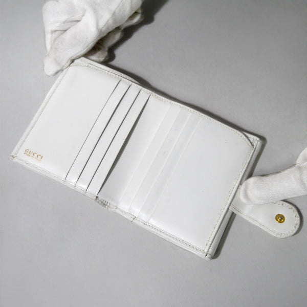 OLD Gucci  総革ホースシュー折財布（白）