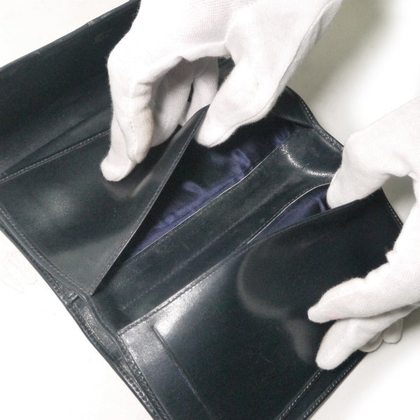 OLD Gucci　ビット留め具シェリー長財布（青/ジャガード）