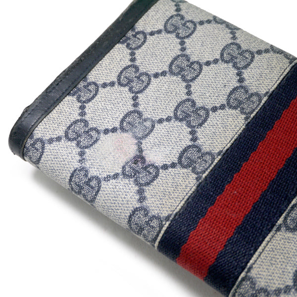 OLD Gucci GG留め具がま口シェリー長財布（青） – Vintage Shop Rococo