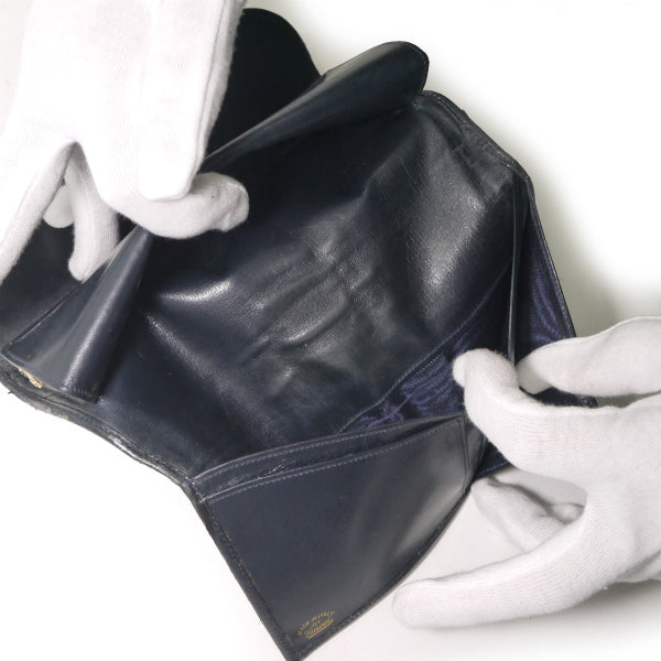 OLD Gucci　GG留め具がま口シェリー長財布（青）