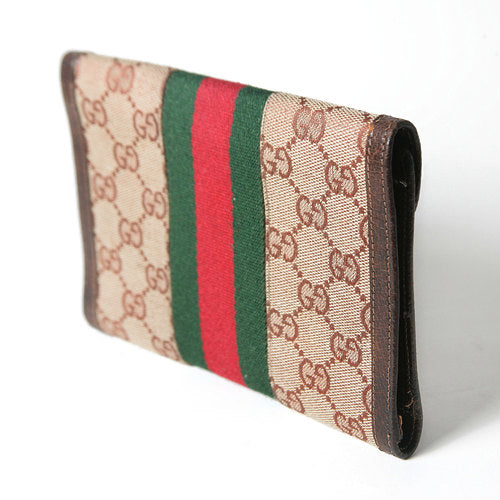 OLD Gucci　ジャガード財布(茶）