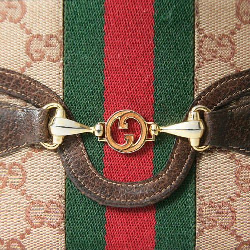 OLD Gucci　ジャガード財布(茶）